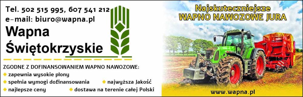 Wapno nawozowe  Magnezowe, Węglanowe, Kreda  Dostawa luzem Polska!