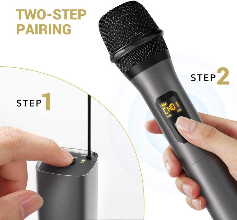 TONOR TW-620 – mikrofon UHF + odbiornik 6,35 mm, zasięg do 60 m
