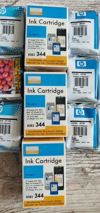 HP 343 344 337 338 картридж принтер цветной чёрно-белый