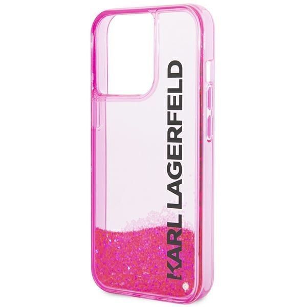 Etui Karl Lagerfeld Liquid Glitter do iPhone 14 Pro 6,1" - Różowy