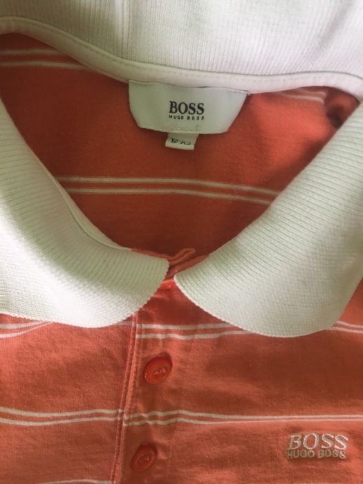 Koszulka polo Hugo Boss t-shirt z kołnierzem 5 6 7 lat 134 140 w paski