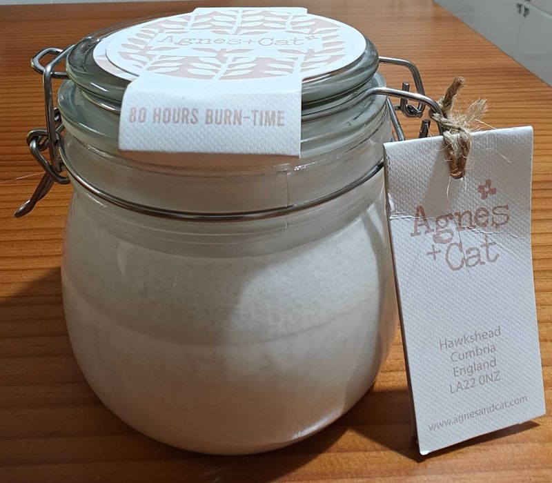 Vela em frasco de vidro - Flor Japonesa