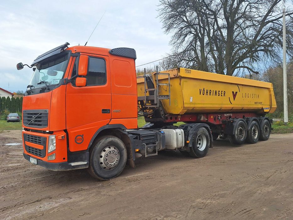 Naczepa schmitz stalowa wywrotka 5400 waga. Volvo fh