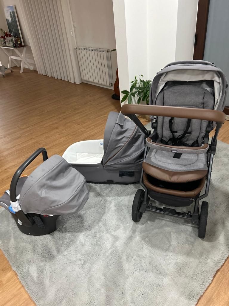 carrinho trio bebé chicco style go up com isofix