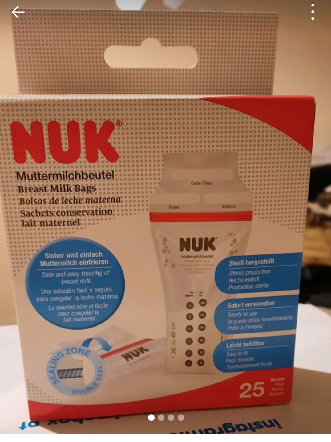Sacos de armazenenamento NuK