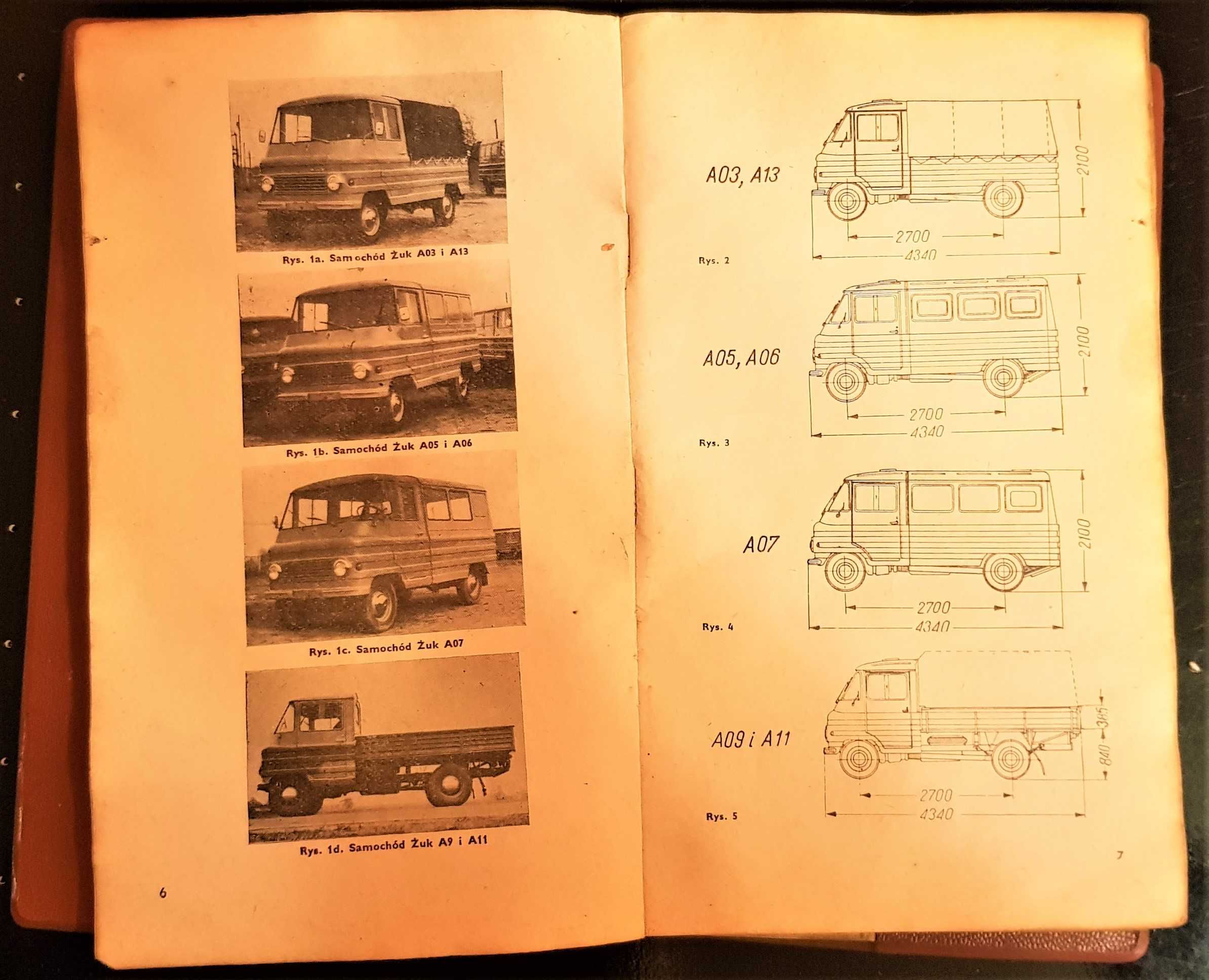 Żuk Instrukcja obsługi samochodów A03 do A13, z 1968 roku