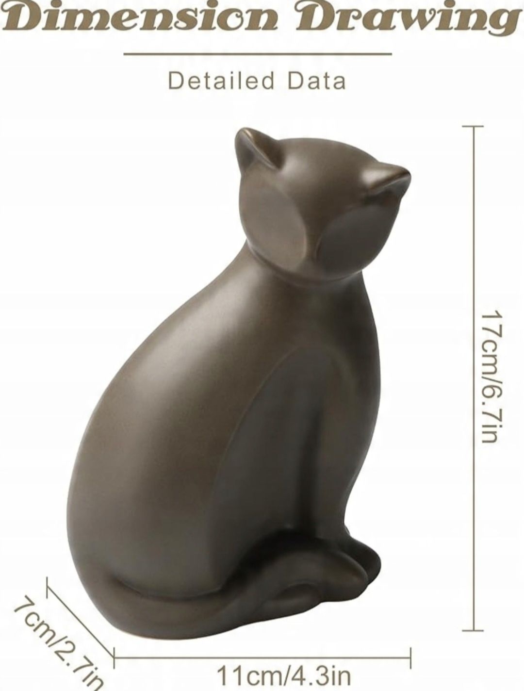Urna ceramiczna kotek na prochy popiół zwierzaka domowego