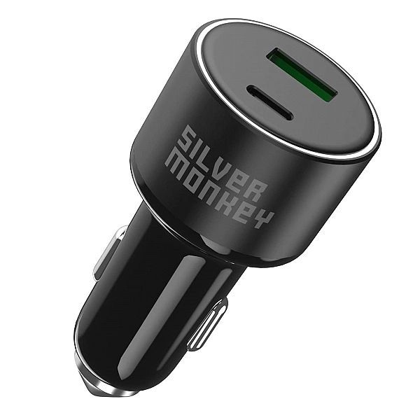 Ładowarka samochodowa Silver Monkey Sma014, 100w 1xUSB-C Pd 1xUSB-A Qc