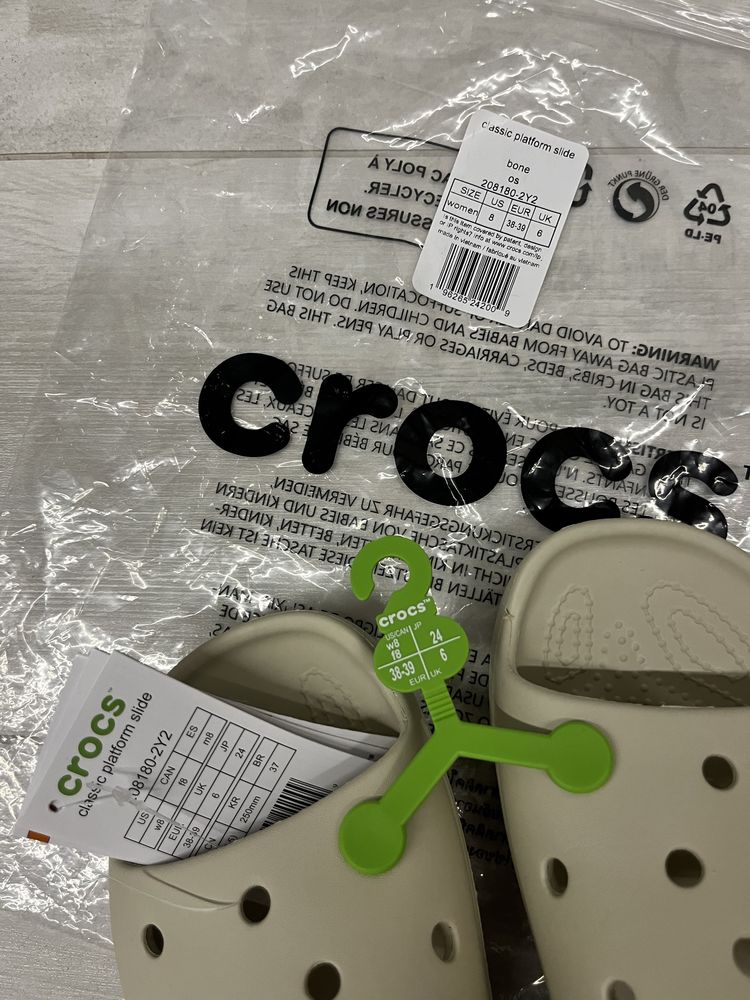 Шлепки крокс crocs us 8 38/39