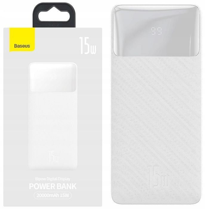 Baseus Power Bank 20000Mah 3X Usb Usb-C 15W +Kabel