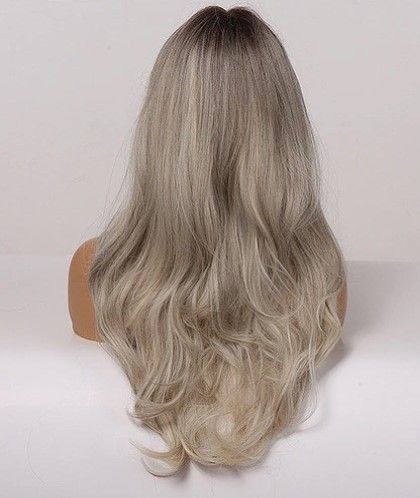 -50% Peruka Chłodny blond Fale 100% jak naturalne 3172