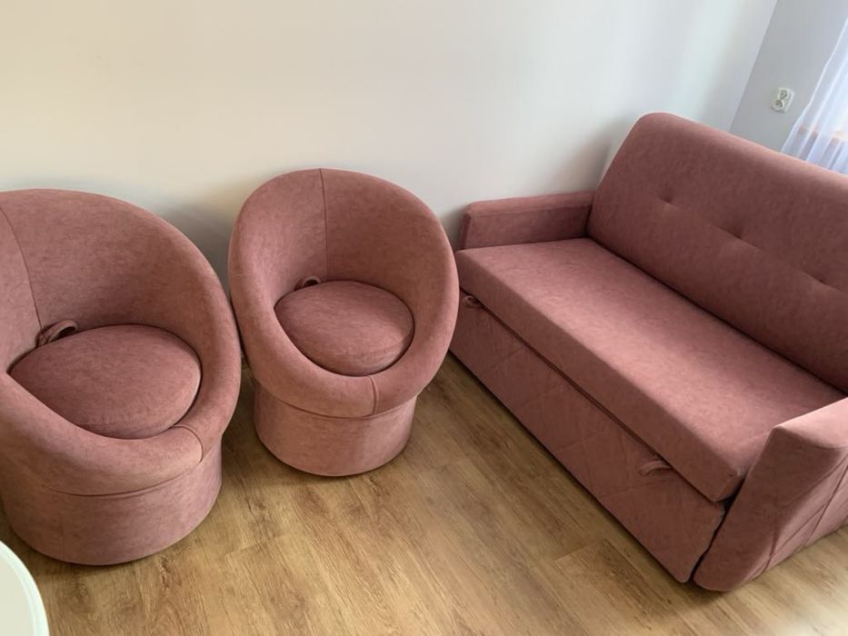 OKAZJA! Sofa dwuosobowa rozkladana wraz z fotelami