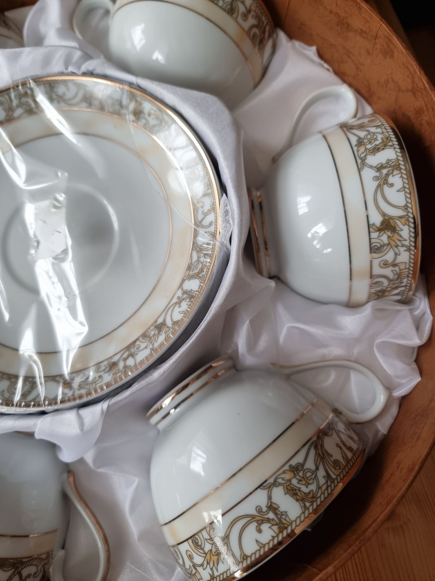 Zestaw filiżanka spodek 6 szt nowy komplet porcelana Gambini studio