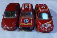 Lote de 3 miniaturas Alfa Romeo da Burago em escala 1/43