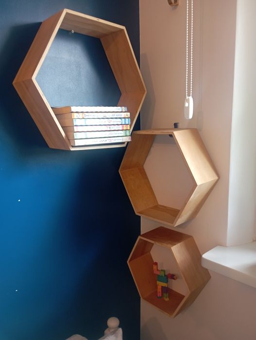 Zestaw 3. sześciokątnych półek