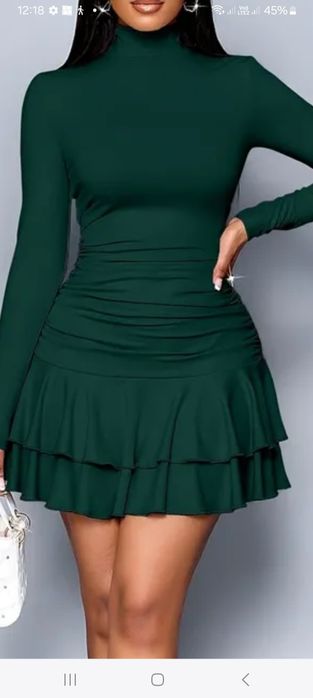 Sukienka butelkowa zieleń xl nowa na swięta