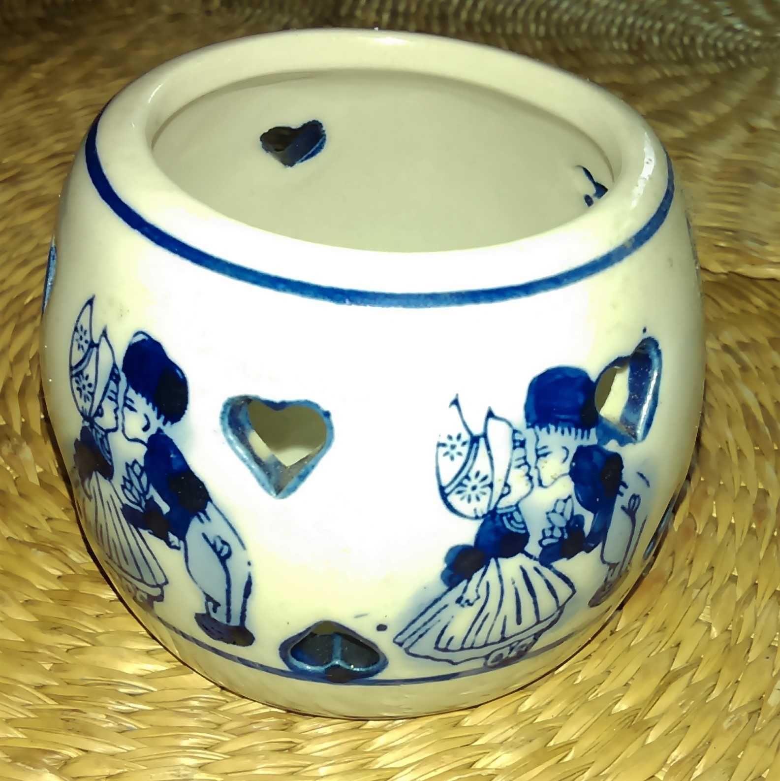 Świecznik tea light, miłość, motyw holenderski. UnikaT.