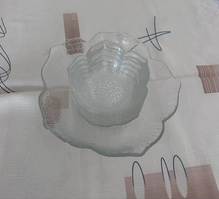 Conjunto de vidro para sobremesa