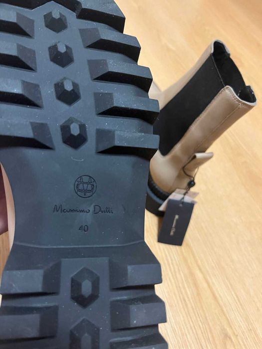 Шкіряні черевики челсі демісезонні Massimo Dutti