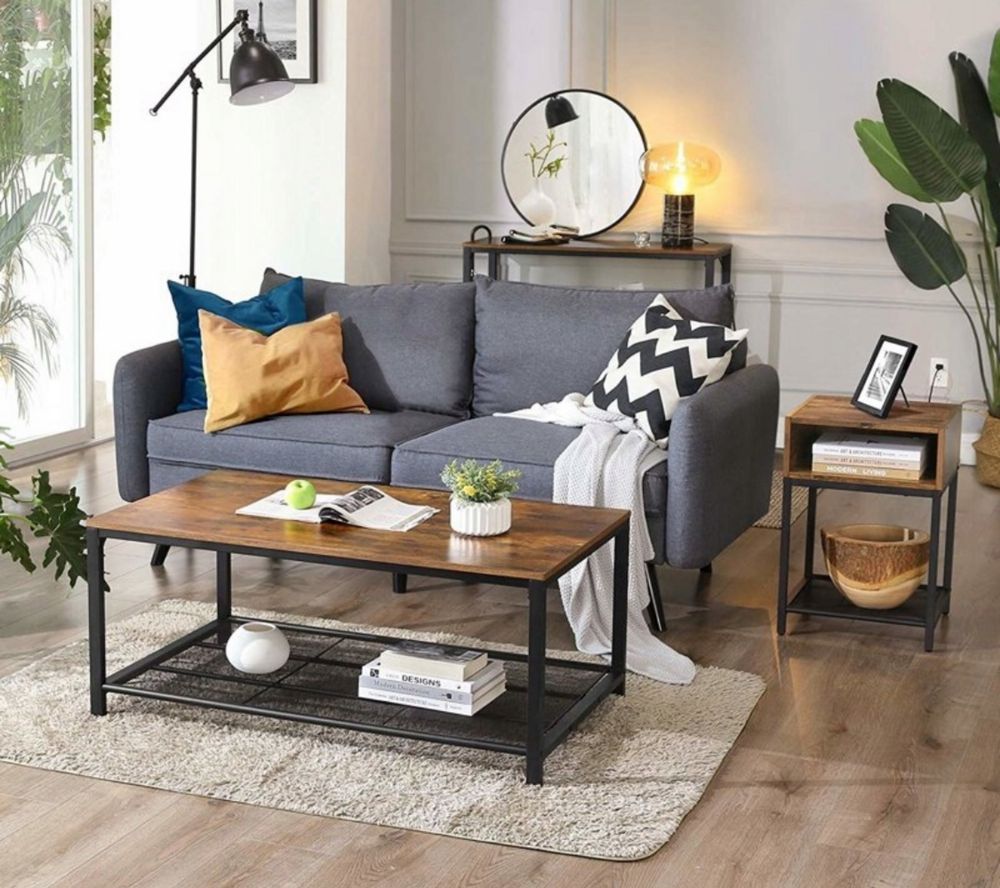 Szafka nocna stolik loft style akacjowy+metal domoteka Zara home Kare