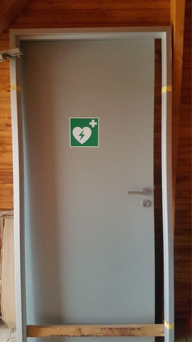 Drzwi z futryna aluminiowa.Wym 90×200