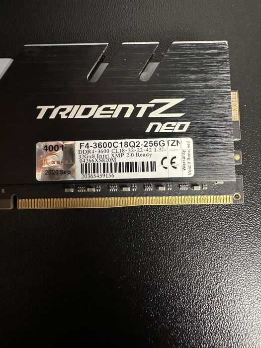DDR4 32GB 3600MHz cl18 / G Skill Trident Z Neo