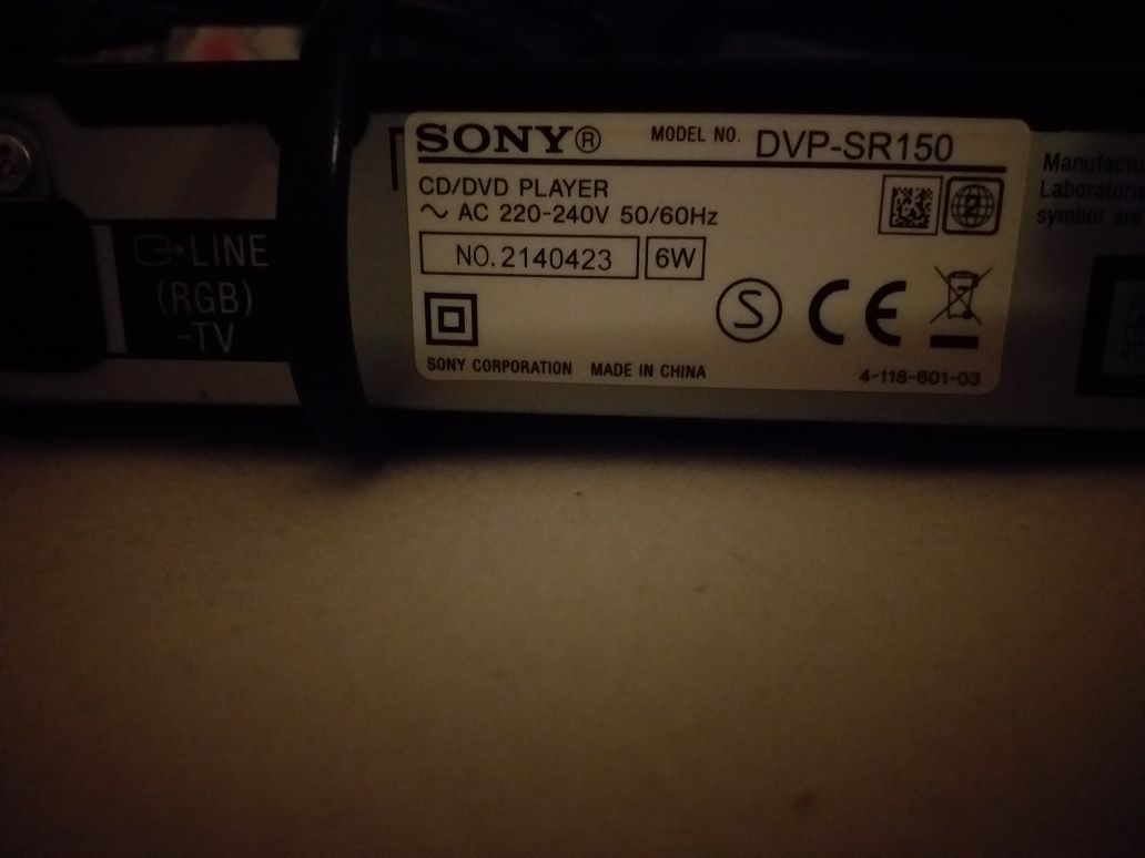 DVD Sony DVP - SR 150