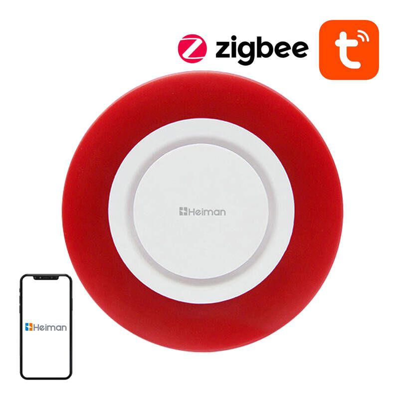 Syrena Alarmowa Zigbee Heiman Hs2Wd Tuya Bezprzewodowa Do Smart Home