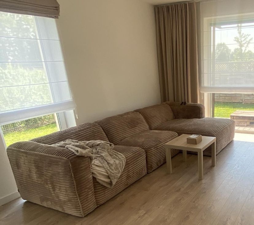 Narożnik modułowy brąz beż, 320cm 3 elementy