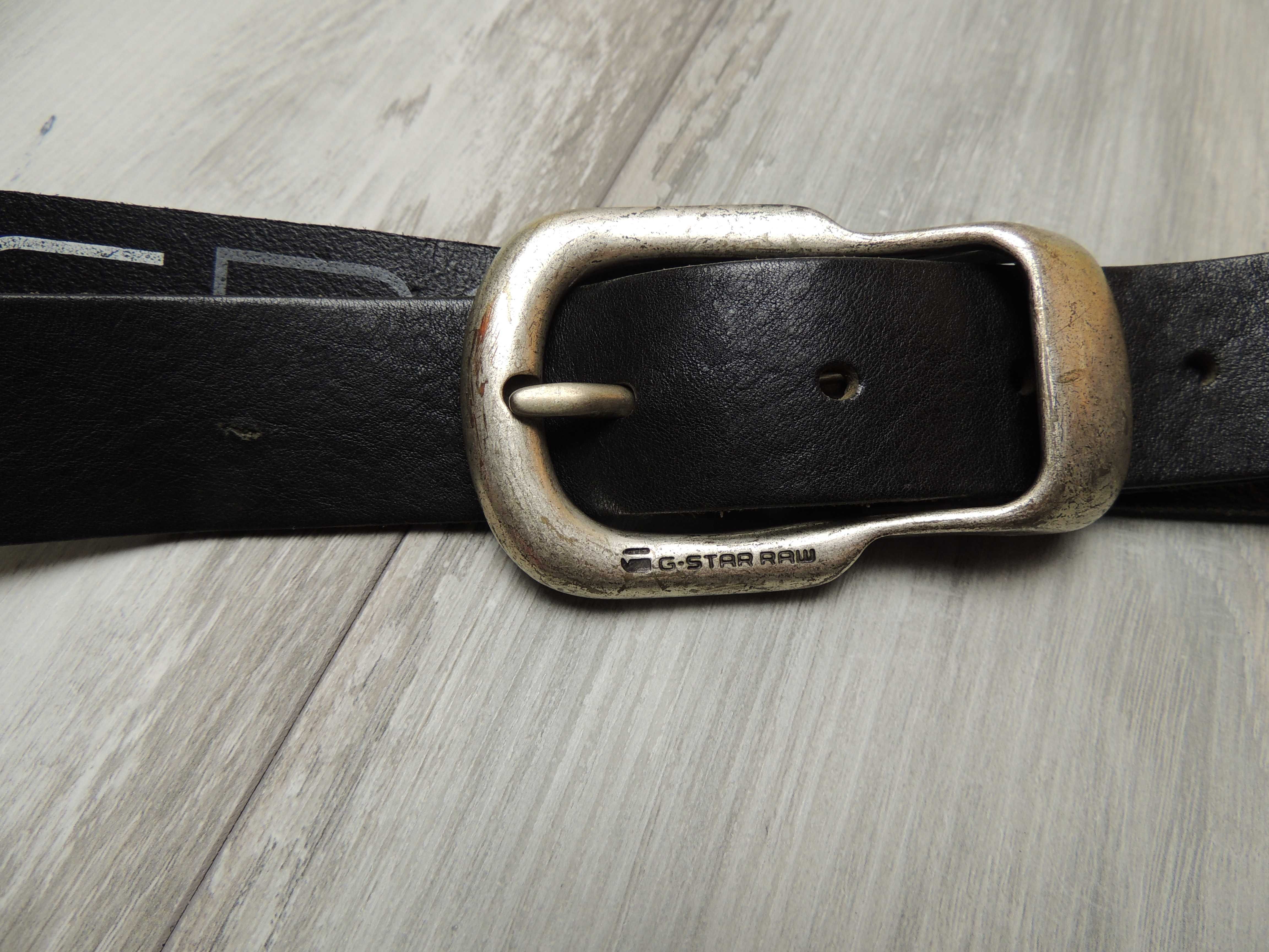 G-Star Raw belt pasek skórzany premium czarny skora naturalna