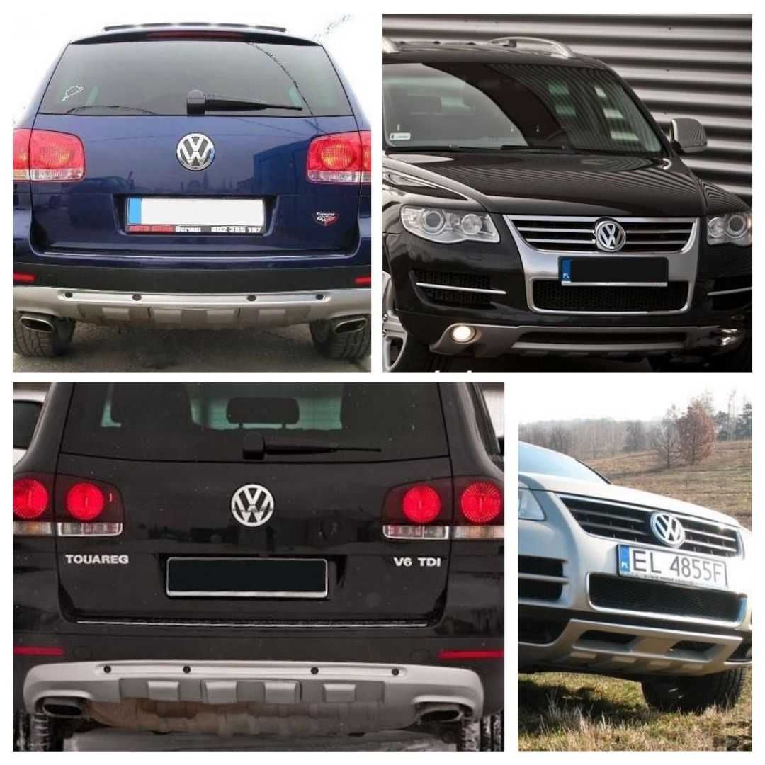 Накладка на бампер передняя Фольксваген Туарег задняя юбка VW Touareg