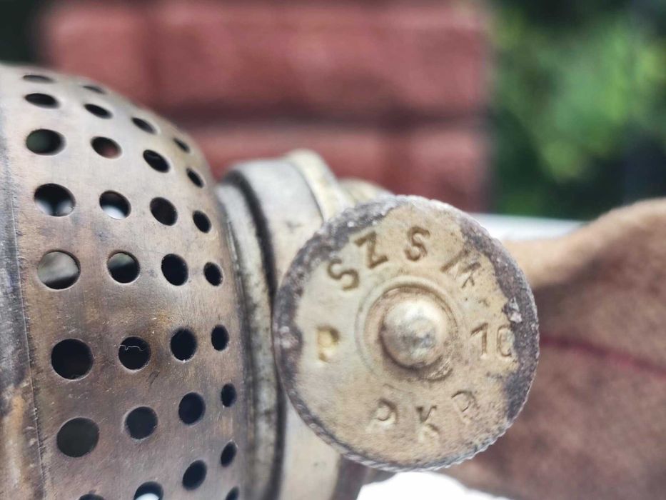 Stary mosiężny brenner,knot PKP,SZSM.śr.gwintu 3,2 cm.