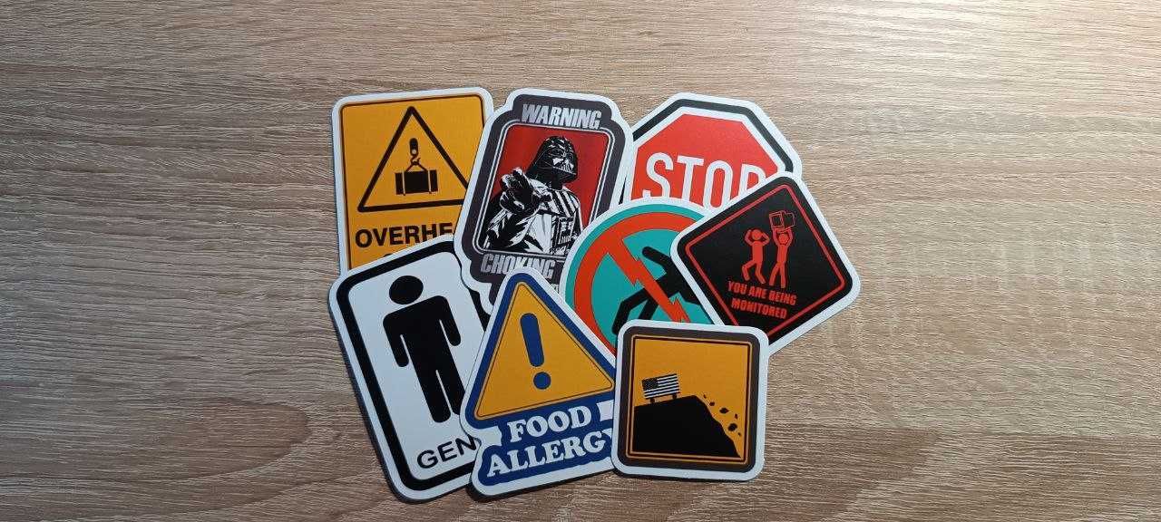 Стікери ''WARNING stickers''