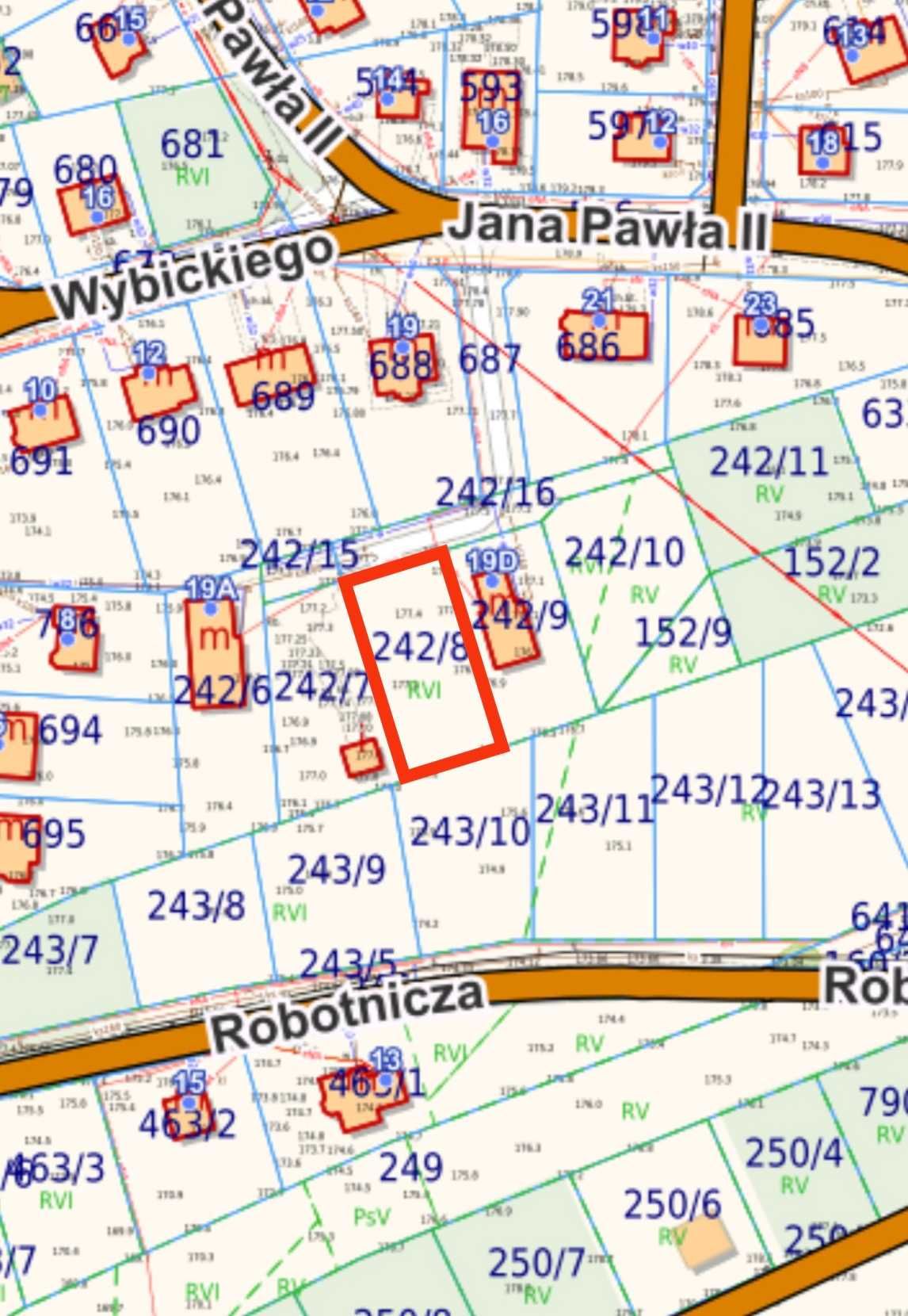 Sprzedam działkę Dziemiany ul. Jana Pawła
