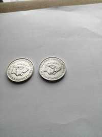 Monety srebrne 2szt x 1 gulden Nederland