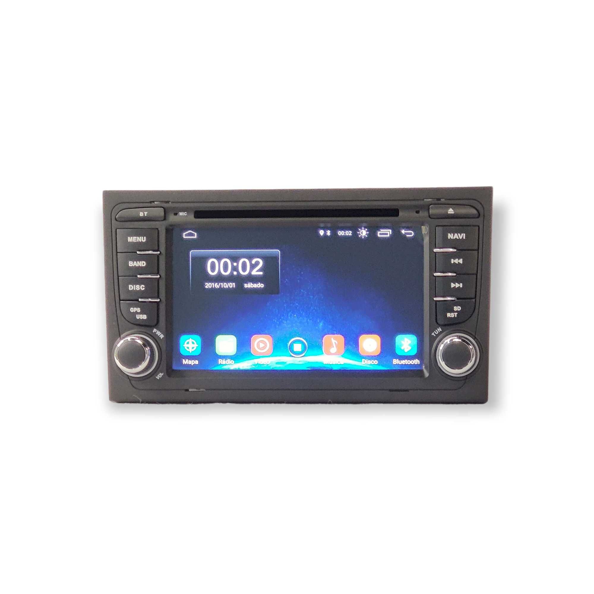 Radio 2 DIN Android Audi A4 - B6 B7 2GB RAM RDS DVD - Novo Garantia