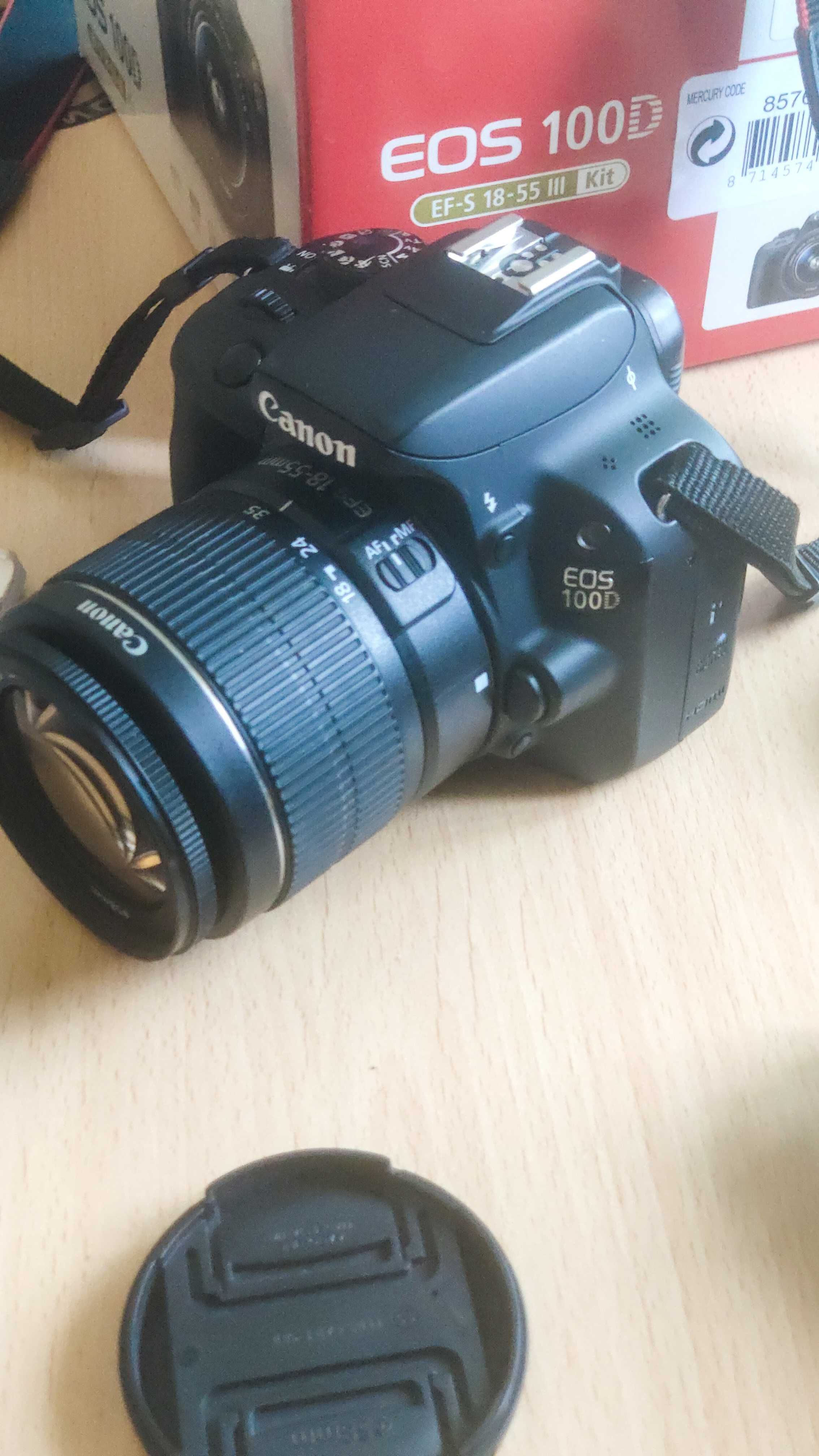 Canon EOS 100d + lente 18 -55, kit como novo - caixa original