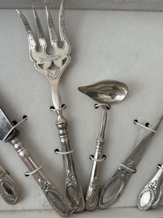 Faqueiro de Prata c/ contraste Javali