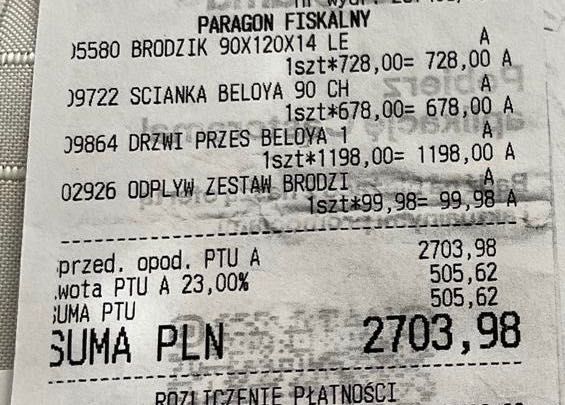 Kabina prysznicowa Beloya z brodzikiem