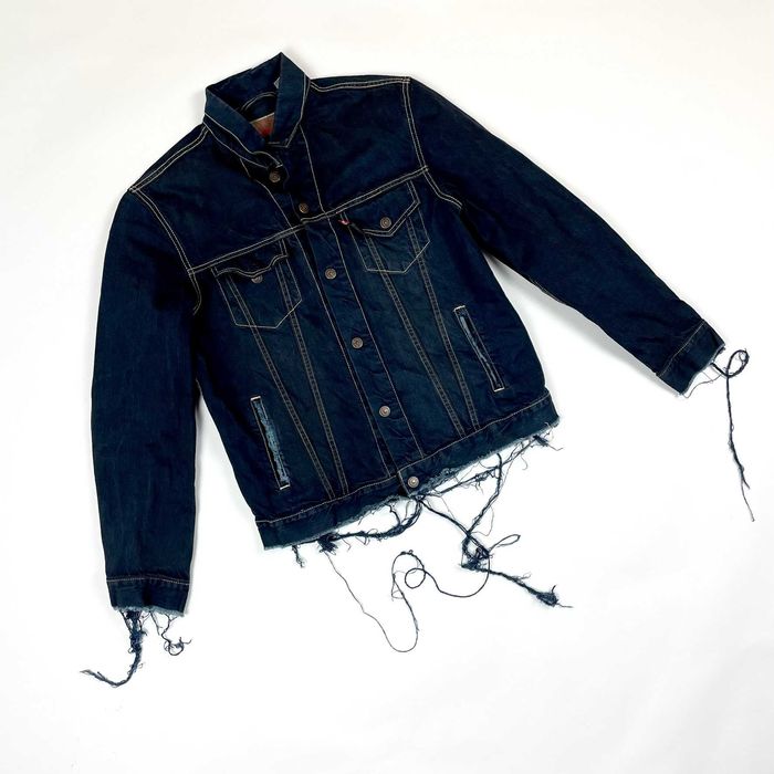 Levi's distressed denim jacket kurtka jeansowa katana 90s vintage