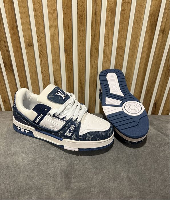 Biało granatowe Louis Vuitton Trainers