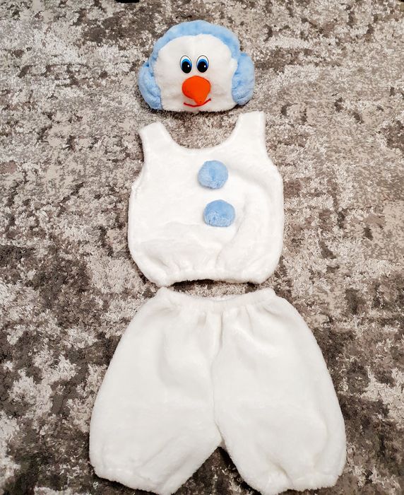 Костюм сніговик, зайчик, ведмедик, вовк, лисичка, білочка, їжак