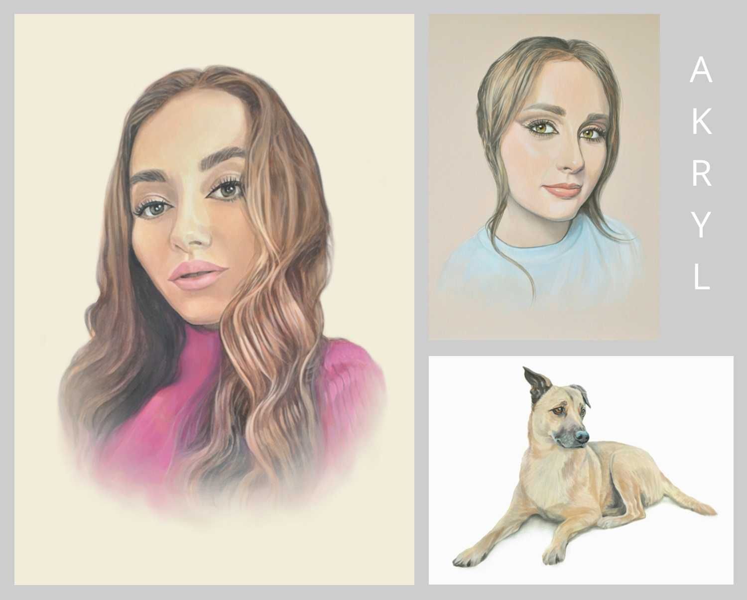 Portret, Rysunek, Obraz - ze zdjęcia NA ZAMÓWIENIE - od A4 do 100x70cm