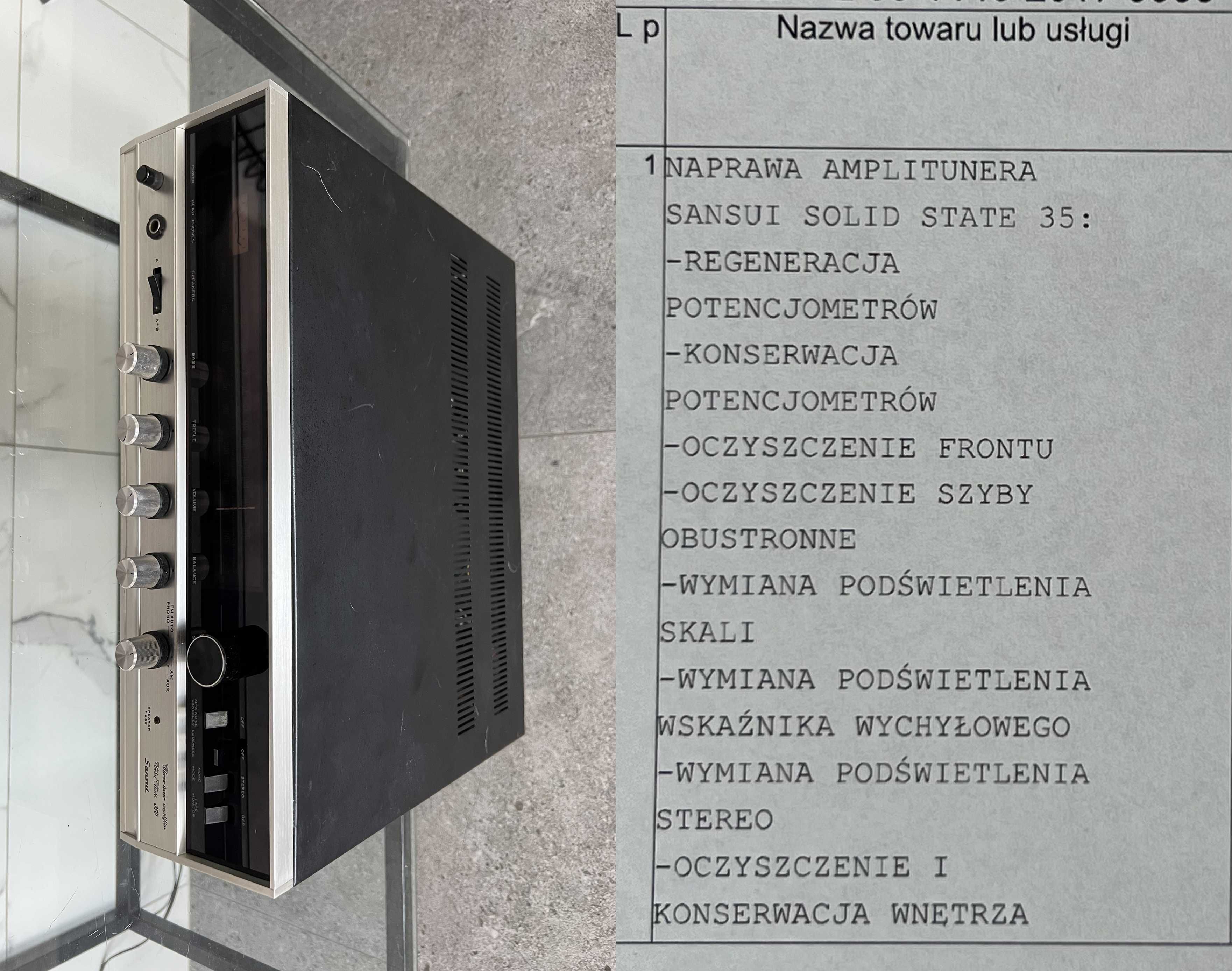 SANSUI Solid State 350/aluminium/SUPER POŁYSK/wszystko na piątkę/IGŁA