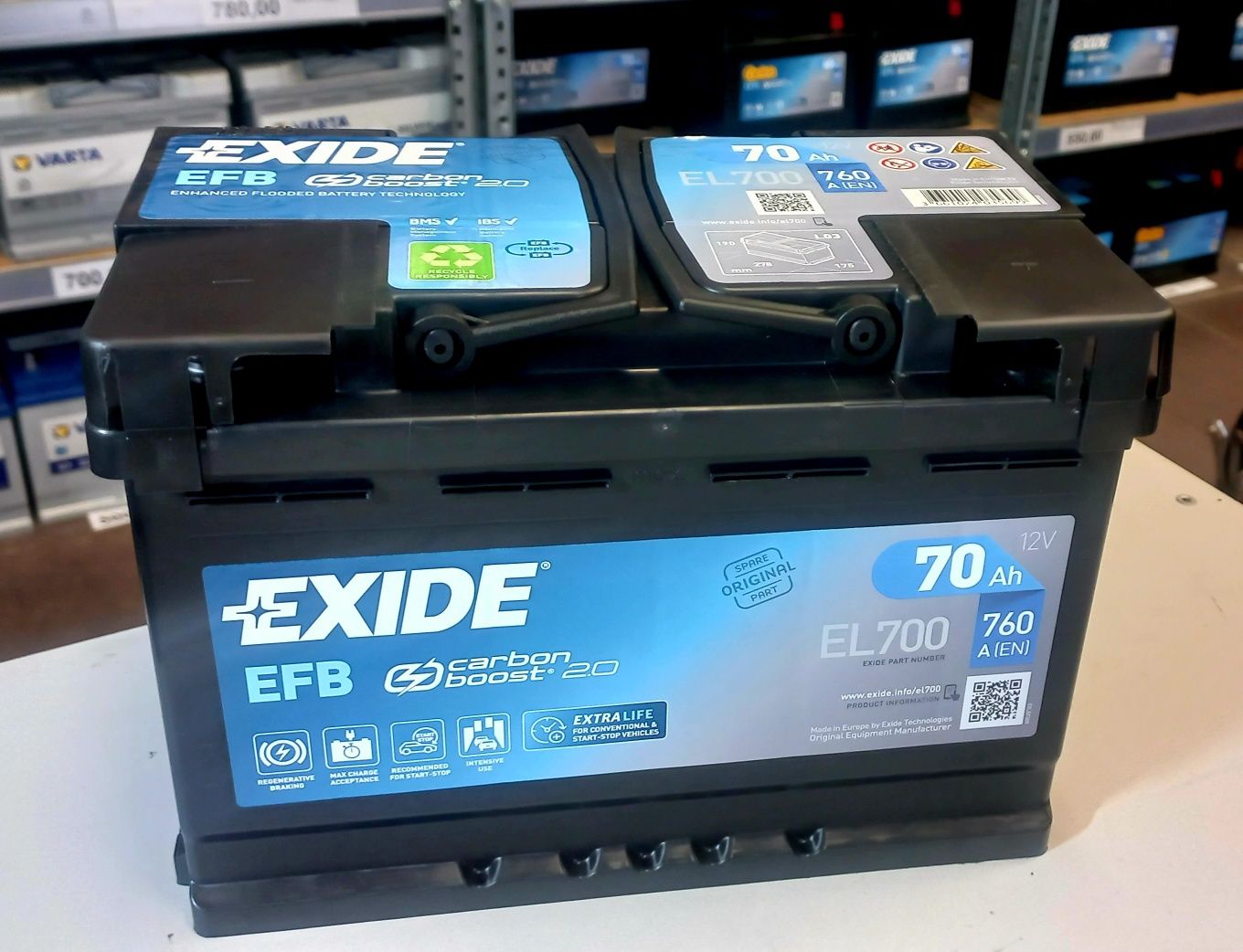 Akumulator EFB Exide EL700 12V 70AH 760A start/stop Nowy