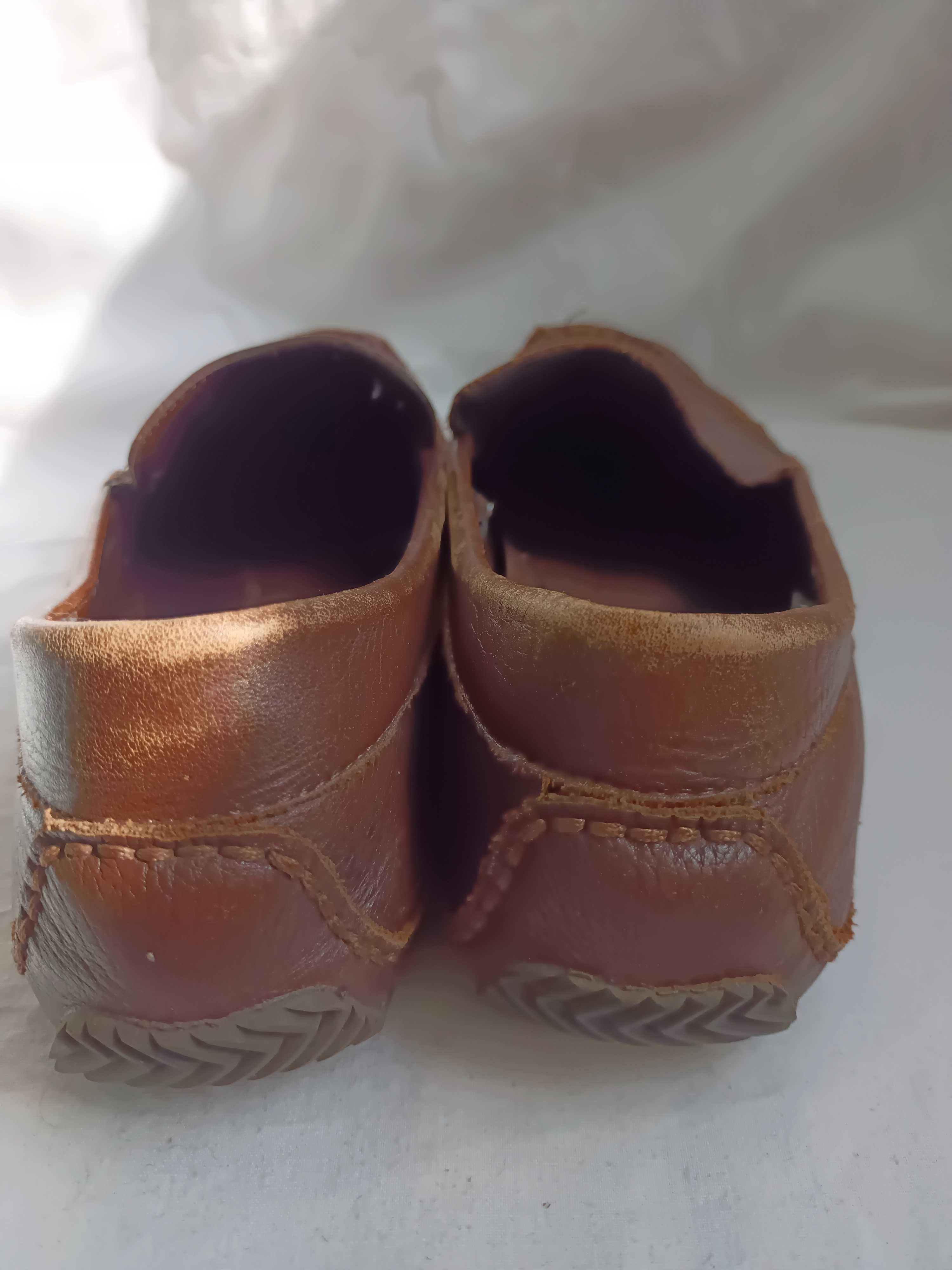 Кожаные туфли, макасины женские р 36