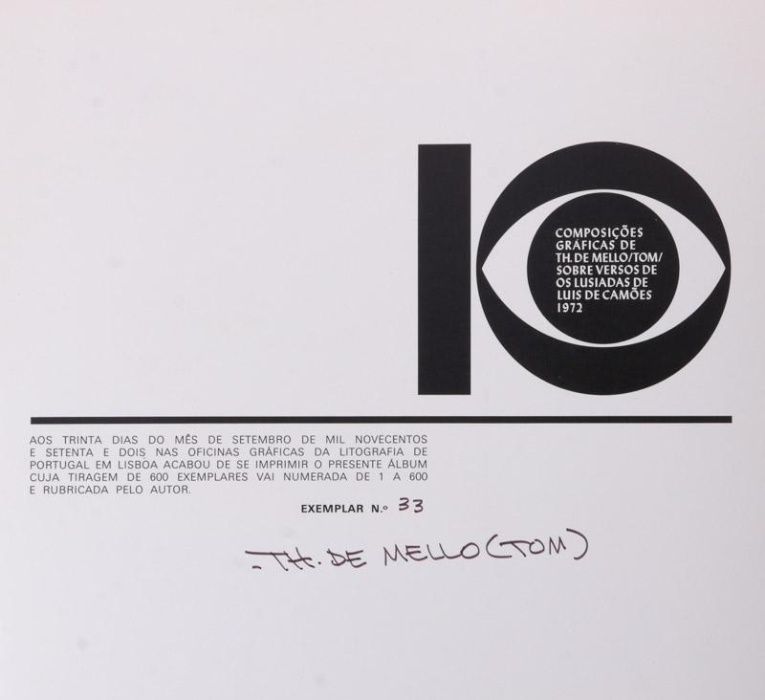 10 Composições gráficas de Tom s/versos Os Lusíadas de Luís de Camões