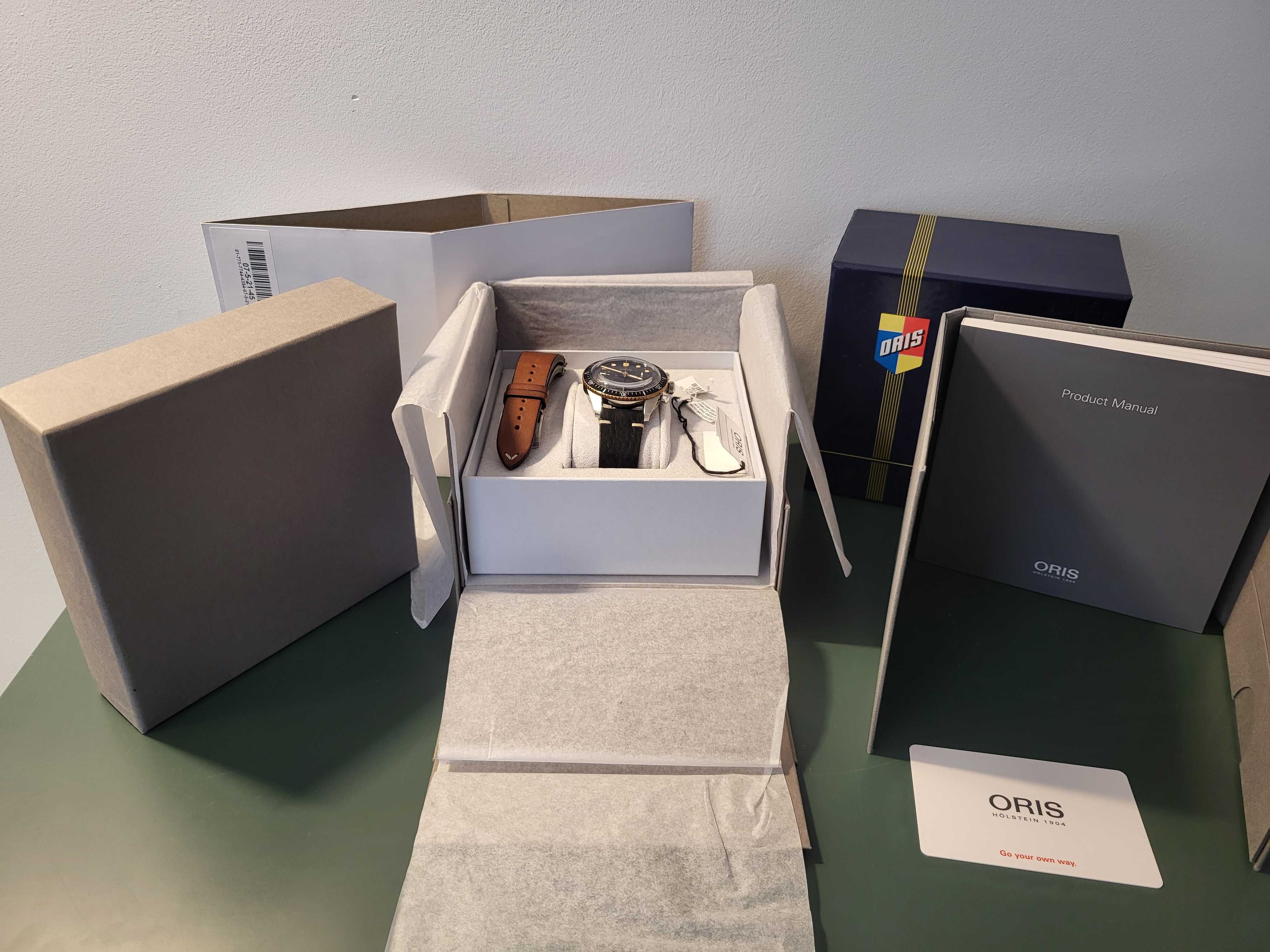 Oris Divers Sixty-five chronograf + pasek hirsch