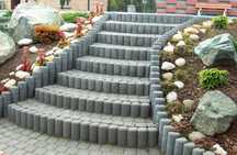 Palisada betonowa szara wysokość 40 cm fi 11