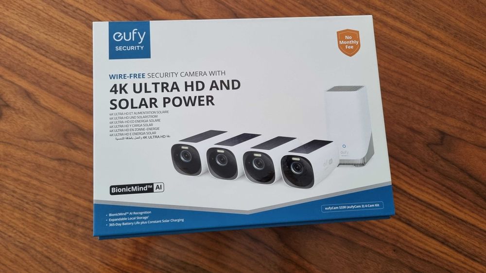 4 Câmaras de Segurança Eufy S330 + 2 HomeBase S380 + Disco 1TB